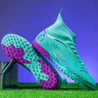 Jia Xin yüksek üst hafif erkek futbol profilli rahat eğitim spor Sneakers futbol kramponları sivri
