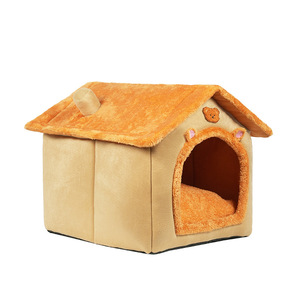Lit pour animaux de compagnie en forme d'ours brun, en fausse fourrure, nid douillet pour chien et chat, chaleur hivernale, utilisation intérieure - Product Image 4