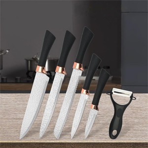 Ensemble de Six pièces en acier inoxydable 3CR13, ensemble de couteaux de cuisine traités par forgeage, cadeau d'affaires, personnalisation Acceptable - Product Image 3