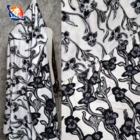 Tissu Jacquard de Luxe, Tissu Chenille Double Face à Motifs Floraux 3D, Doux et Lourd, pour Abaya de Haute Couture, Robe Formelle, Couture