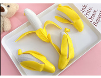 Jouets anti-stress en TPR en forme de banane à peler, mignons et moelleux, pour la relaxation et la décompression, vente en gros