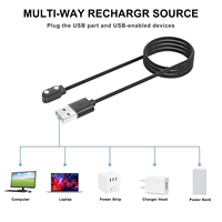 Câble de charge magnétique SmartWatch Pogo Pin 2p-2.5mm pour lunettes intelligentes et montres connectées 2 broches avec connecteurs 2.5mm