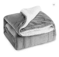 Doppels chicht Polyester Winter Flanell Plüsch Weiß Sherpa Fleece Decke Für Bett Sofa