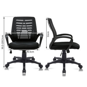एर्गोनोमिक जाल कंप्यूटर कुर्सी समायोज्य ऊंचाई अध्ययन डोमेटरी होम ऑफिस चेयर टास्क ट्रेनिंग चेयर - Product Image 3