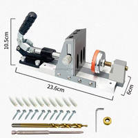 Kit de gabarit pour trous de poche, localisateur d'ouvertures obliques pour le travail du bois, ensemble de guides de perçage à angle de 15 degrés, perforateur de trous, outils de menuiserie DIY