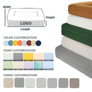Luxus Custom Orthopaedic Memory Foam <span class=keywords><strong>Fleece</strong></span> Hunde bett wasserdicht Memory Foam große Haustier Katze Hunde betten - Product Image 2