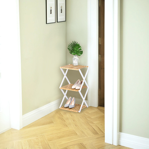 Kệ phòng tắm góc bằng gỗ tiết kiệm không gian hiện đại nhỏ Giày giá milti-mục đích đồ nội thất nhà gấp kệ lưu trữ - Product Image 3