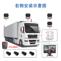 Caméra de camion 9-30V capteur de stationnement disque dur de 360 degrés se connecter à DVR pour camion/bus/ RV Bibi son capteur de stationnement de camion