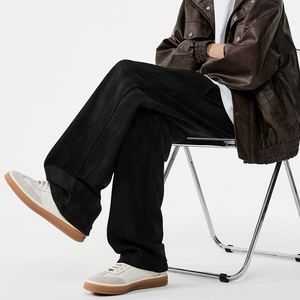 Customized logo Spring 2025 new casual pants men's American retro <b>tie</b>-dyed cool brand straight sweater pants drooping wide-leg - Product Image 4