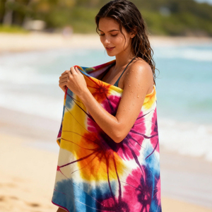 <span class=keywords><strong>Serviette</strong></span> de plage légère Eastsunshine, écologique, en microfibre recyclée douce, à séchage rapide, pour les vacances d'été et les bords de mer - Product Image 1