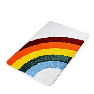 Creative Rectangle Anti-Slip Reversible Door Mat Washable <b>Cushioned</b> Floor Mats Geometric Pattern Home Bedroom Entrance - Product Image 4