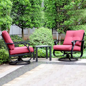 Fauteuil <span class=keywords><strong>de</strong></span> <span class=keywords><strong>jardin</strong></span> pivotant d'extérieur, ensemble canapé une place en tissu, structure moderne en aluminium pour hôtel, villa, parc - Product Image 1