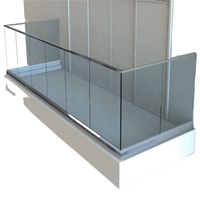 Système de balustrade de balcon en verre trempé stratifié sans cadre, moderne et de qualité supérieure, pour escalier, balcon et terrasse