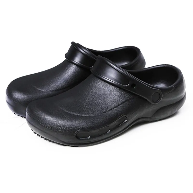 Men Clogs EVA High Quality Oil-proof Kitchen Work Shoes for Chef Master Cook Restaurant Slippers Flat Sandals