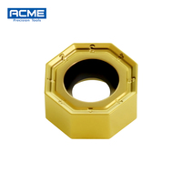 Plaquettes de fraisage en carbure de tungstène revêtues PVD ONMU050505, dureté HRA92, outils de coupe pour tour CNC