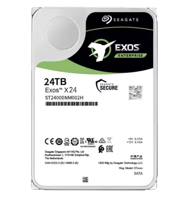 ST EXOS X24 24TB ST24000NM002H Enterprise 3.5 HDD 7200rpm SATA 6Gb/s Internal Hard Drive