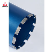 Forets diamantés humides ZHONGZHI pour le perçage du béton armé, segments turbo soudés au laser