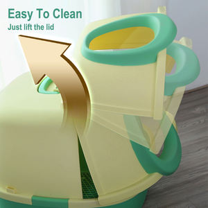 Hoopet Low MOQ Flip Open Indoor Rosa Katzenstreu Sand kästen Toilette - Product Image 4