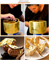 Feuille de peinture de feuille d'argent pur, 9.33x9.33 cm, transfert de feuille d'or, peinture de feuille d'or comestible, 4.33x4.33cm, livraison gratuite