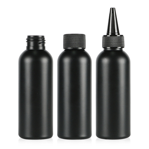30ml/50ml/60ml/100ml/120ml/150ml/200ml/250ml/300ml HDPE chai nhựa màu đen với vít mũ và sắc nét vòi mũ - Product Image 1