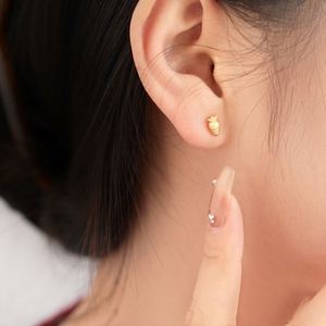 Dylam Stylish <b>Fine</b> Jewelry Hypoallergenic Women S925 Silver Rhodium 18K Gold Chinese Zodiac Rabbit Carrot <b>Stud</b> <b>Earring</b> - Product Image 4