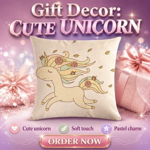 Fodera per cuscino in poliestere con stampa digitale, motivo <span class=keywords><strong>unicorno</strong></span>, bella e confortevole, per decorazione domestica - Product Image 3