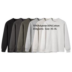 Sudadera de lana de cuello alto 350gms Sudaderas en blanco de algodón pesado Logotipo personalizado Hombres Sudaderas - Product Image 2