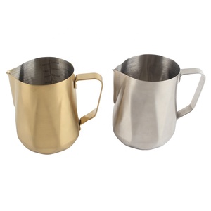 Verseuse à expresso avec échelle graduée 12oz/350ml et 20oz/600ml, pichet à mousse de lait en acier inoxydable - Product Image 2