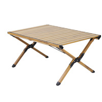 YILU Outdoor Tragbare Klapp Metall Tisch Camping Dining Beach Picknick Eier Roll Tisch Massivholz Outdoor Möbel