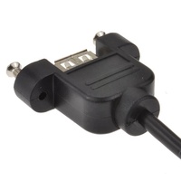 Câble d'extension USB mâle vers femelle à montage sur panneau avec vis d'attache