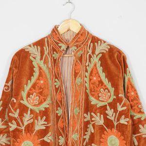 <b>Women</b> Velvet Suzani Embroidered Jacket Handmade Boho Ethnic Floral Vintage Short <b>Coat</b> Luxury Festival Wear Custom Wholesale - Product Image 5
