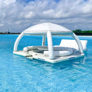 Tente de loisirs gonflable multifonctionnelle avec table de bar Pare-soleil Plate-forme flottante Lit flottant pour piscine Yacht Matching - Product Image 6