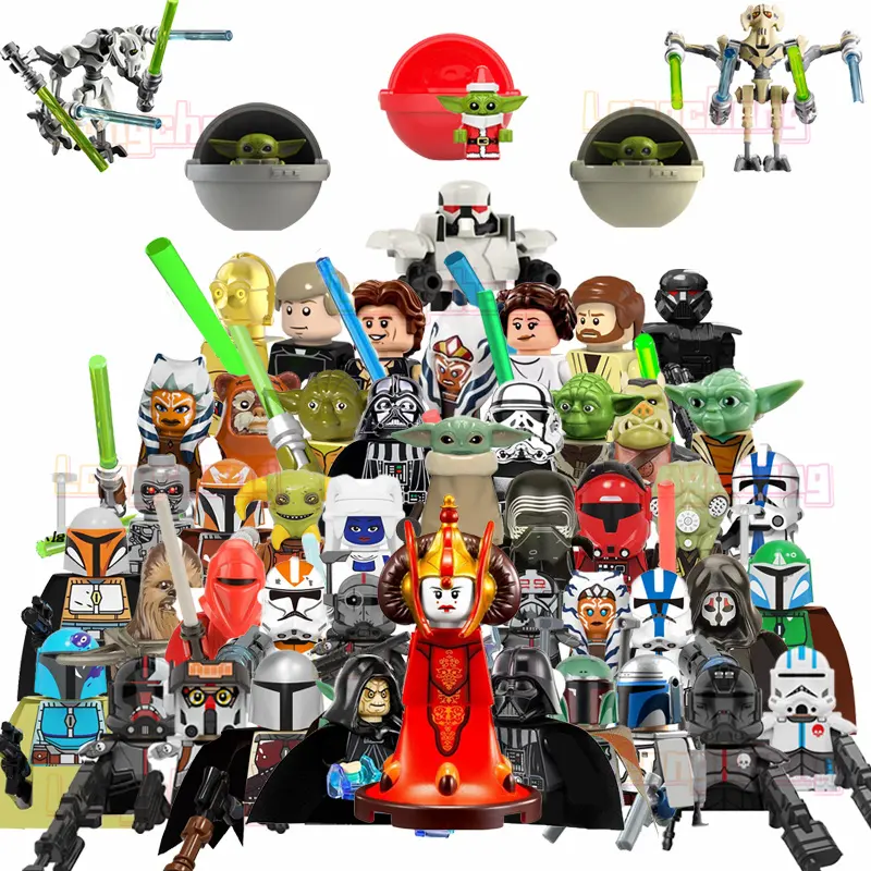 Popular Sale Movie Series Star Yoda Darth Vader Trooper Mandalorian Jabba Wars figures Building Block Figure Toys KF1301A