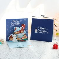 Kartu pohon Natal 3D kreatif, kartu hadiah aktivitas ramah siswa untuk Natal
