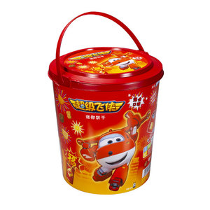 Reusable round IML packaging custom logo printed pp cookie container box popcorn bucket for ice cream plastic with lid