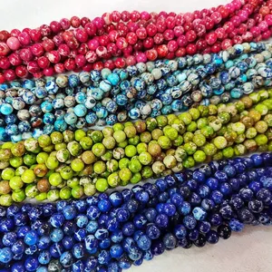 Vente en gros de perles de pierres précieuses naturelles 2 4 6 8 10 12mm bracelet de perles de pierre rondes pierres précieuses naturelles de guérison
