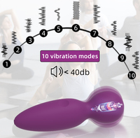 YLove Mini Vibromasseur Portable 10 Modes, Baguette de Massage AV en Silicone Souple, Dildos pour Femmes, Jouets Sexuels pour Masturbation Clitoridienne