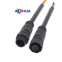 Lampe de culture de plantes étanche 4PIN connecteur M12 étanche 5A 110V prise électrique mâle femelle câble moulé IP 68 connecteur Led