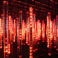 Lumière de scène de concert programmable DMX, lumière de pluie de météores RGB pour boîte de nuit, parc à thème, décoration de festival LED