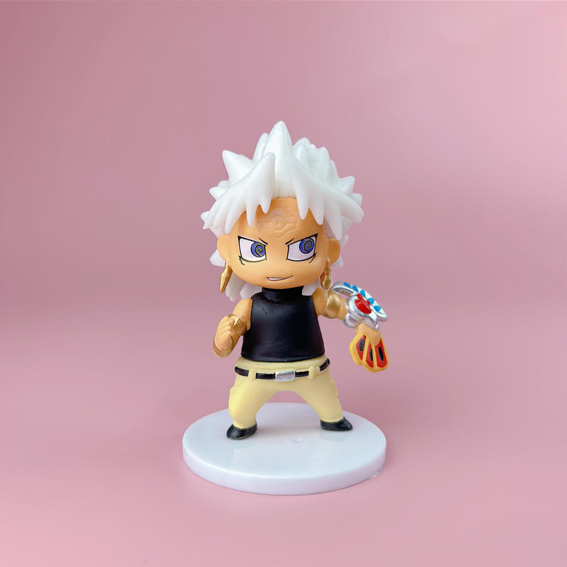 6ピース/セット9.5-12cm遊戯王アクションフィギュア漫画武藤遊戯黒人形