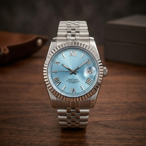 Reloj de Buceo Personalizado Dayjusts, Plateado, Azul Hielo, Movimiento SEIKO, 36, 39, 41 mm, Correa de Acero Inoxidable, Resistente al Agua, Analógico - Product Image 3