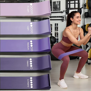 مجموعة أربطة تمارين TPE بخمس حلقات للبيع بالجملة، محمولة لتدريب القوة واللياقة البدنية، تشمل حقيبة حمل للنساء - Product Image 2