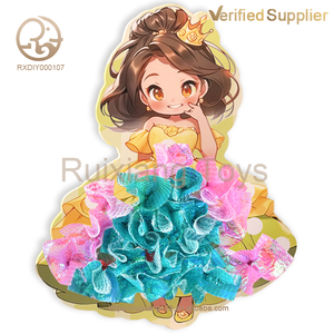 Fai da te 3D tavolo da disegno <span class=keywords><strong>Puzzle</strong></span> di carte 24 pezzi per bambini gioco fatto a mano Kit di corrispondenza per l'allenamento del motore Fine pasta creativa principessa timbro giocattoli - Product Image 5
