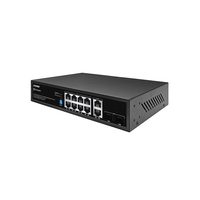 Switch PoE 8 Port Gigabit 2RJ45 2SFP Hemat Biaya Tanpa Kipas dengan Proteksi Lightning dan AI Watchdog