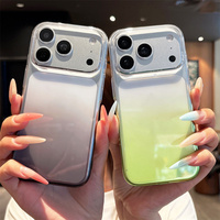 Coque de téléphone transparente minimaliste à dégradé cristallin pour iPhone 18 17 Pro Max 16 15 14 13, fine, en PC rigide, antichoc, protection intégrale