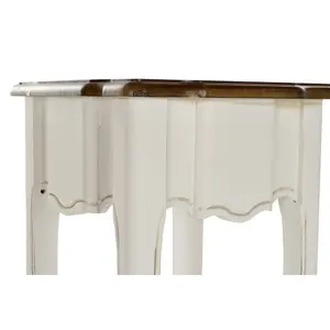 ENSEMBLE DE 2 TABLES D'APPROCHE EN PAULOWNIA 35X35X80 BLANC - Product Image 4