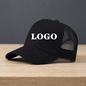 หมวกแก๊ปปักโลโก้แบบกำหนดเองขายส่ง หมวกทรงทรัคเกอร์ 5 แฉก สีดำ หมวก Snapback ทรง Dad Hat วินเทจ หมวกเบสบอล - Product Image 2