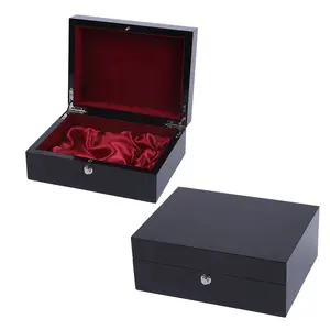 Customized black piano lacquered Small Wooden Perfume empty bottle Storage wholesale perfume collection packaging box