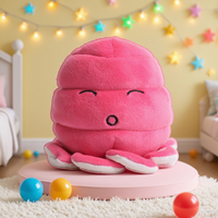 Jouets à presser super doux jouet en peluche personnalisé animal en peluche ensemble cadeau de vacances Lion, pieuvre, pingouin