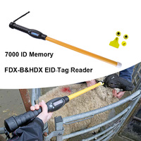 Escáner de Etiquetas EID para Ganado, RFID 134.2khz, Material ABS, Lector de Etiquetas Auriculares FDX-B HDX para Cría de Ganado Lechero y Gestión de Rebaños